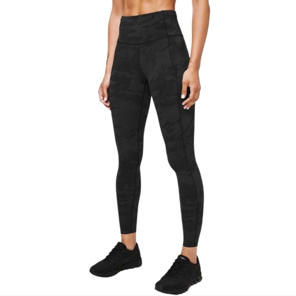 Lululemon Fast and Free Tight II 25" Non-Reflective Nulux‎ Incognito Camo Size 6